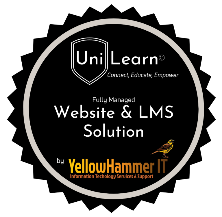 Uni-Learn by YellowHammerIT, LLC. Fully managed website and LMS solutions