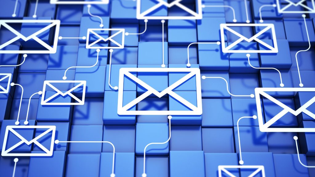 envelopes representing email.
