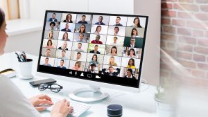A video conference with multiple participants