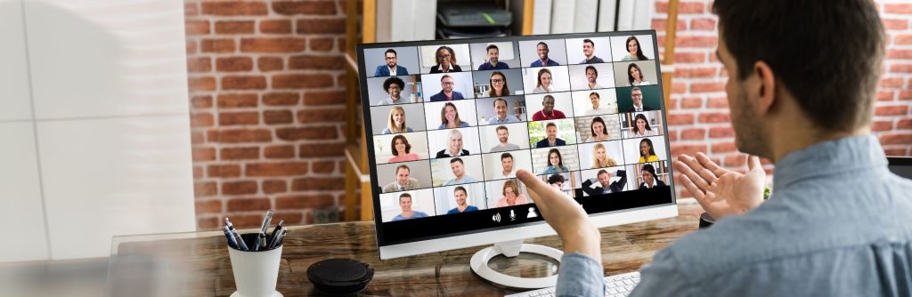 A video conference with multiple participants