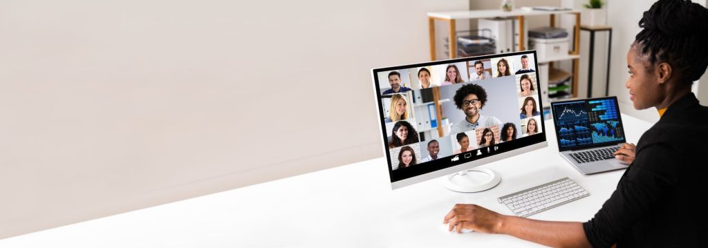 A video conference with multiple participants